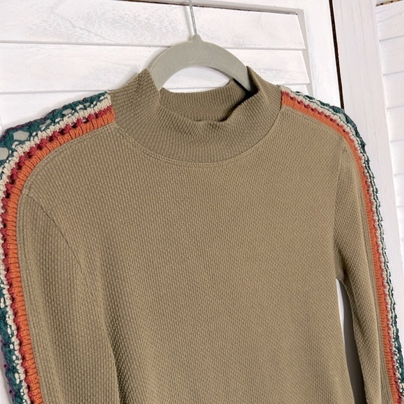 FREE PEOPLE l Switch It Up Cuff Thermal Knit Long Sleeve Top Size XS - Picture 6 of 11